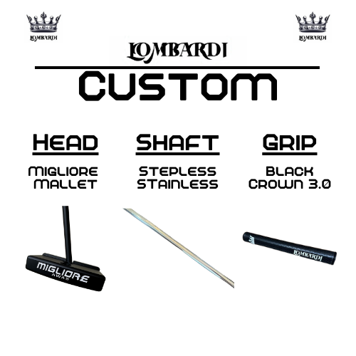 Lombardi Golf Custom Black Migliore Mallet Golf Putter