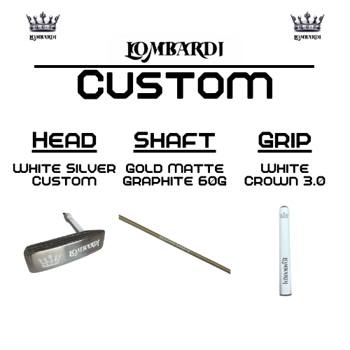 Putter de golf con hoja DC personalizada en color plateado de Lombardi Golf
