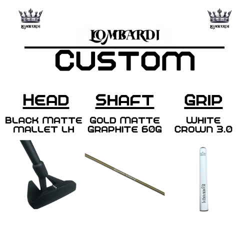 Lombardi Custom Schwarz Matt Schlägel für Linkshänder