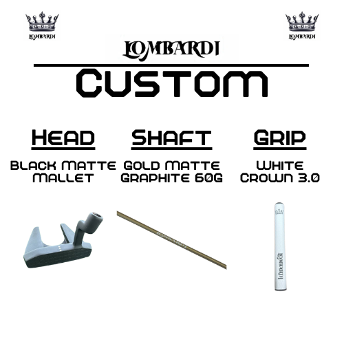 Lombardi Golf Custom Black Matte Mallet Golf Putter