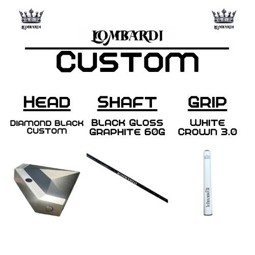 Lombardi Golf Custom Black Diamond Mallet Golf Putter