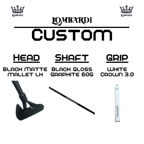 Lombardi Custom Schwarz Matt Schlägel für Linkshänder