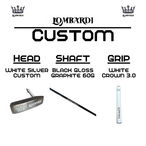 Putter de golf con hoja DC personalizada en color plateado de Lombardi Golf
