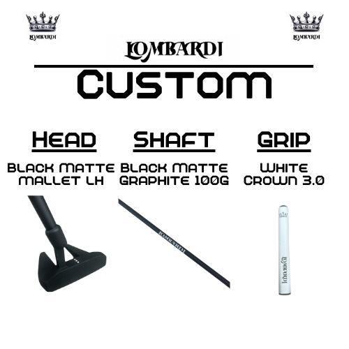 Lombardi Custom Schwarz Matt Schlägel für Linkshänder