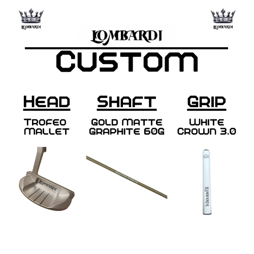 Lombardi Golf Custom Silver Trofeo Mallet Golf Putter