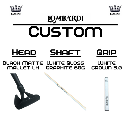 Lombardi Custom Schwarz Matt Schlägel für Linkshänder