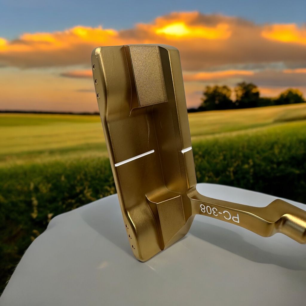 Putter de golf Lombardi Golf PC-308 dorado para zurdos
