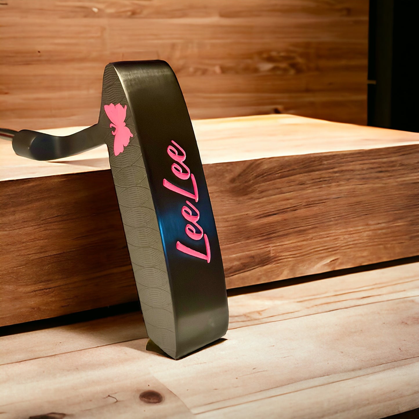 Putter de golf rosa mariposa de Lombardi Golf LeeLee