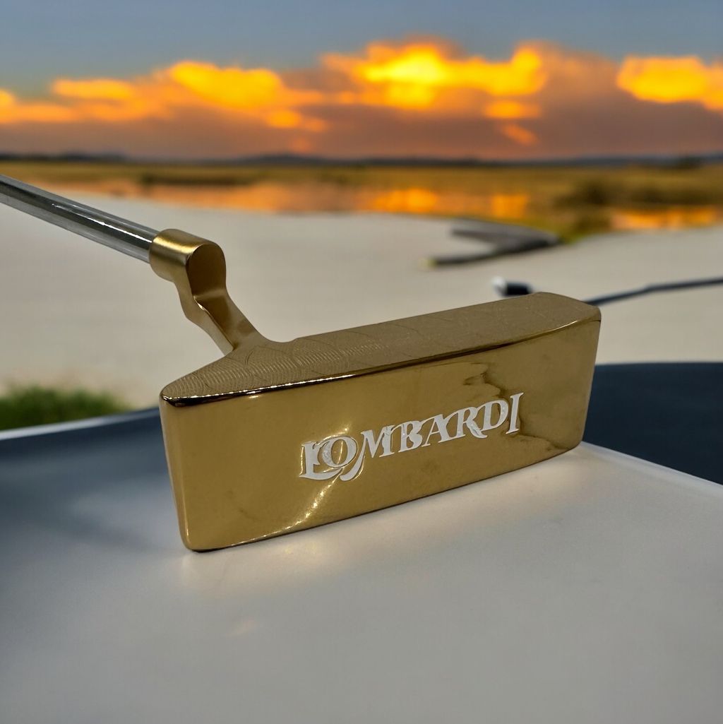Putter de golf Lombardi Golf PC-308 dorado para zurdos