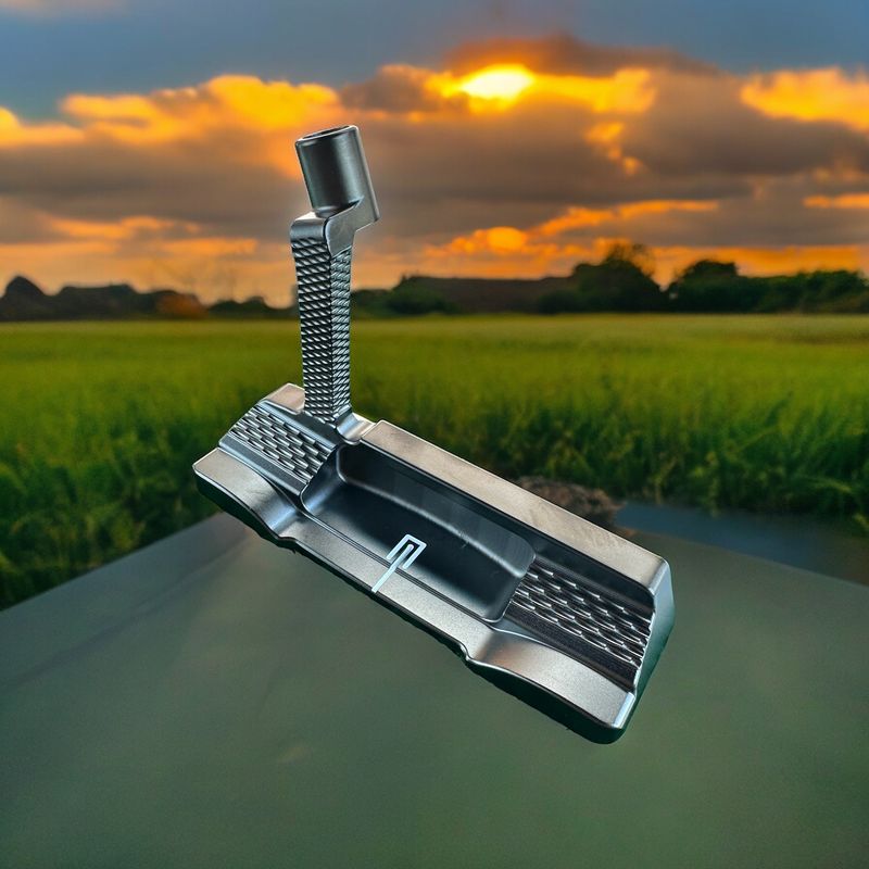 Putter de golf con hoja DC personalizada en color plateado de Lombardi Golf