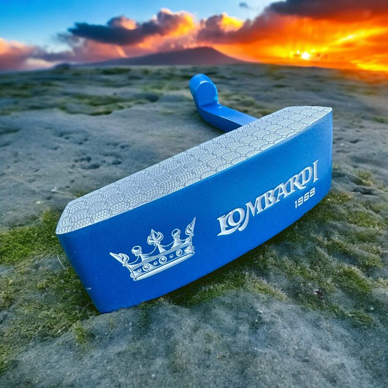 Putter de golf Lombardi Golf Custom Blue 1969 de hoja doble y ancha