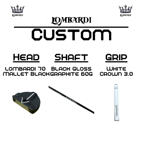 Lombardi Golf Custom Black 70 Mallet Golf Putter