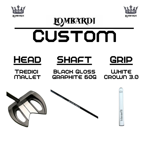 Lombardi Golf Custom Black Tredici Mallet Golf Putter