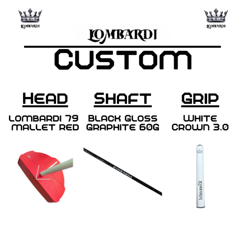Lombardi Golf Custom Red 79 Mallet Golf Putter