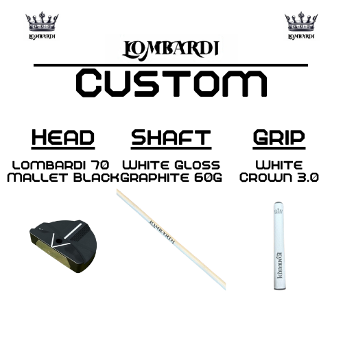 Lombardi Golf Custom Black 70 Mallet Golf Putter
