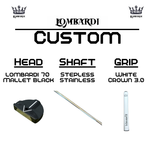 Lombardi Golf Custom Black 70 Mallet Golf Putter