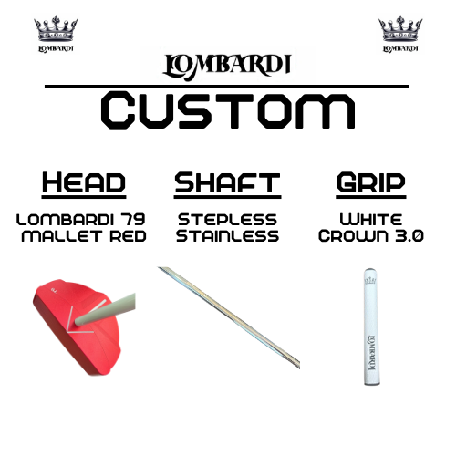 Lombardi Golf Custom Red 79 Mallet Golf Putter
