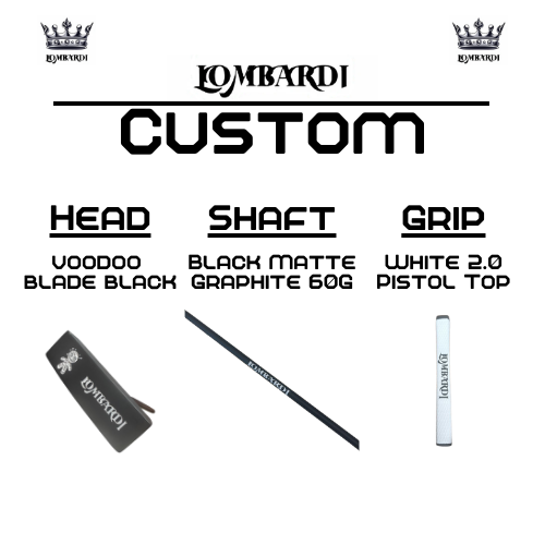 Lombardi Golf Custom Black Voodoo TPS Mallet Golf Putter