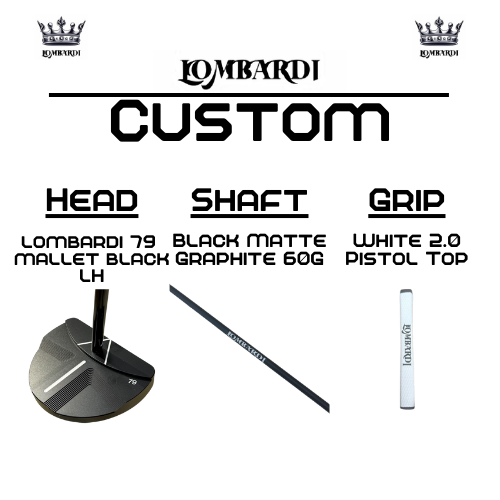 Lombardi Golf Custom Black 79 Mallet Left-Handed Golf Putter