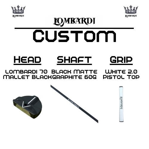 Lombardi Golf Custom Black 70 Mallet Golf Putter