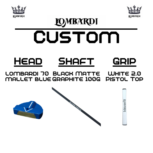 Lombardi Golf Custom Blue 70 Mallet Golf Putter