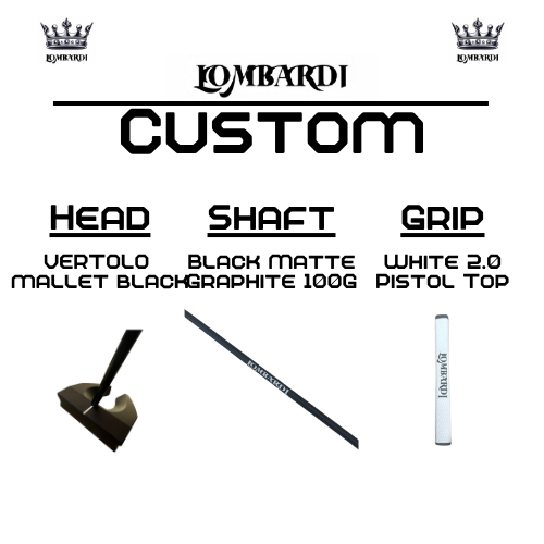 Lombardi Golf Custom Black Vertolo Mallet Golf Putter