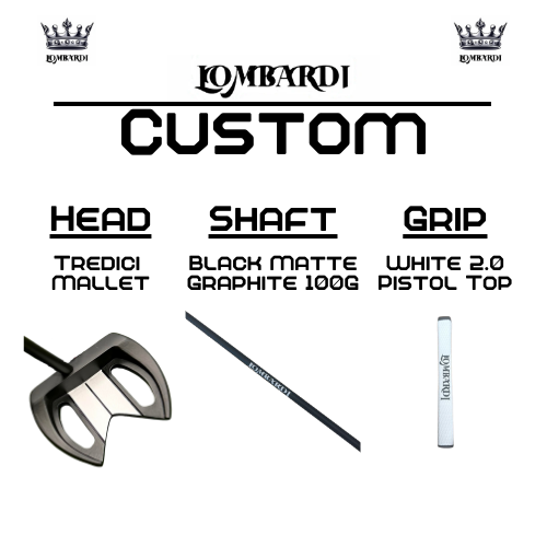 Lombardi Golf Custom Black Tredici Mallet Golf Putter