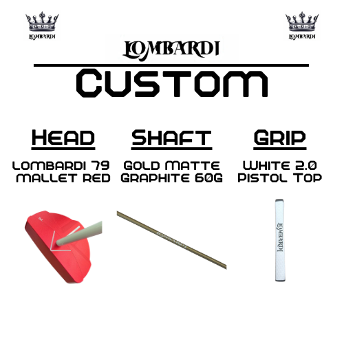 Lombardi Golf Custom Red 79 Mallet Golf Putter