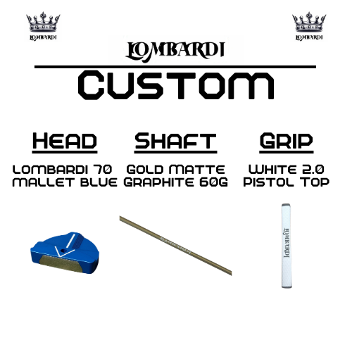 Lombardi Golf Custom Blue 70 Mallet Golf Putter
