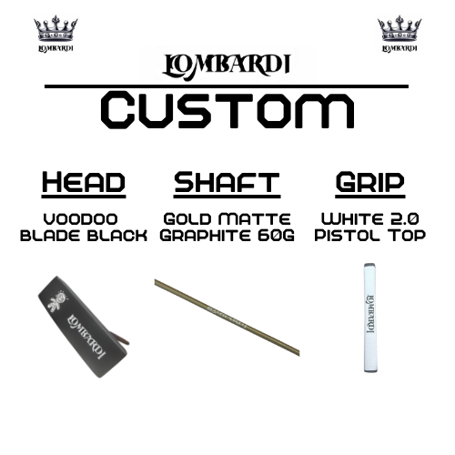 Lombardi Golf Custom Black Voodoo TPS Mallet Golf Putter