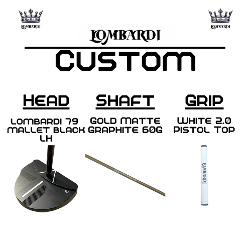 Lombardi Golf Custom Black 79 Mallet Left-Handed Golf Putter