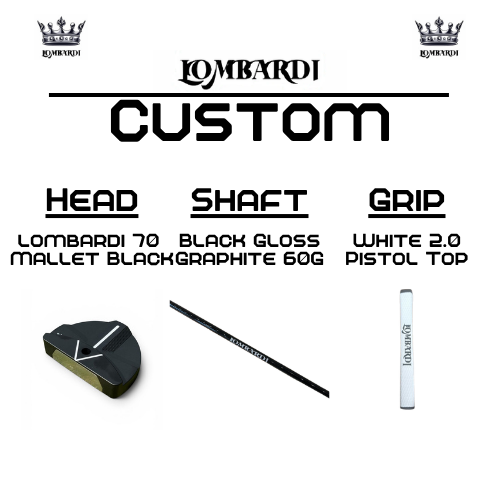 Lombardi Golf Custom Black 70 Mallet Golf Putter