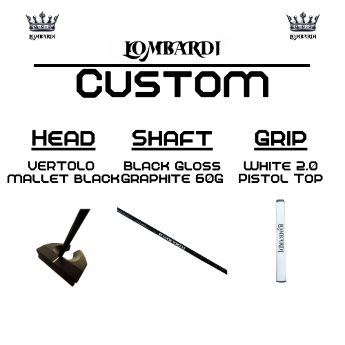 Lombardi Golf Custom Black Vertolo Mallet Golf Putter
