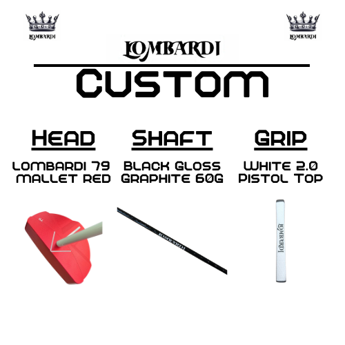 Lombardi Golf Custom Red 79 Mallet Golf Putter