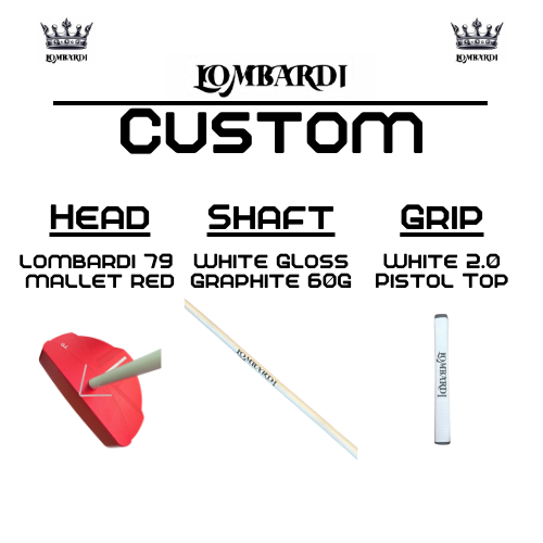 Lombardi Golf Custom Red 79 Mallet Golf Putter