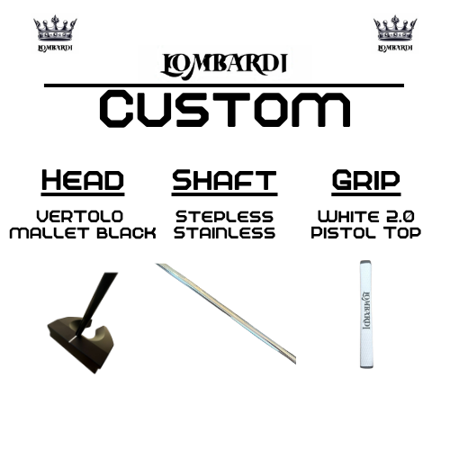 Lombardi Golf Custom Black Vertolo Mallet Golf Putter