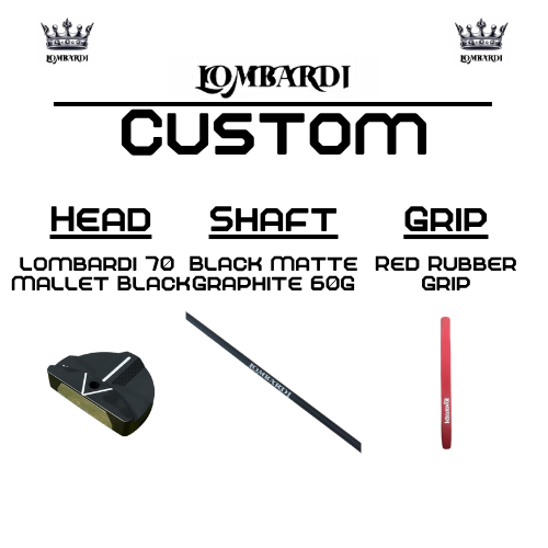 Lombardi Golf Custom Black 70 Mallet Golf Putter