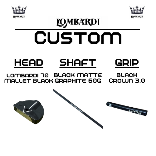 Lombardi Golf Custom Black 70 Mallet Golf Putter