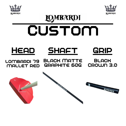 Lombardi Golf Custom Red 79 Mallet Golf Putter