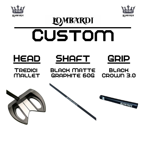 Lombardi Golf Custom Black Tredici Mallet Golf Putter