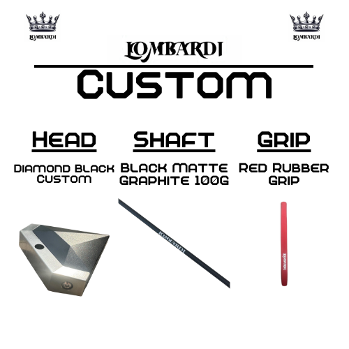 Putter de golf Lombardi Golf Custom Black Diamond Mallet