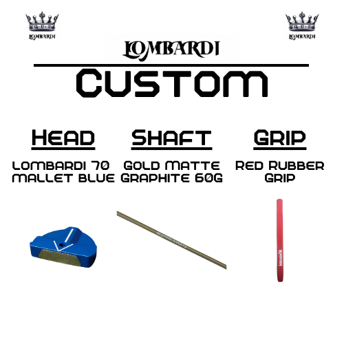 Lombardi Golf Custom Blue 70 Mallet Golf Putter