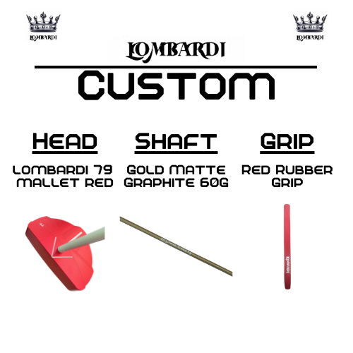 Lombardi Golf Custom Red 79 Mallet Golf Putter