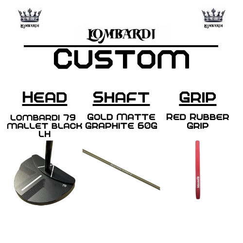 Lombardi Golf Custom Black 79 Mallet Left-Handed Golf Putter