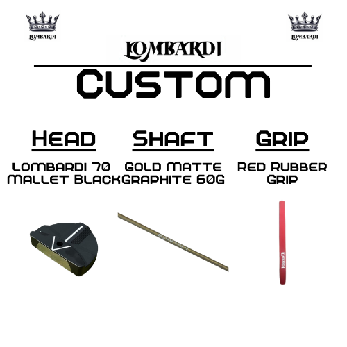 Lombardi Golf Custom Black 70 Mallet Golf Putter