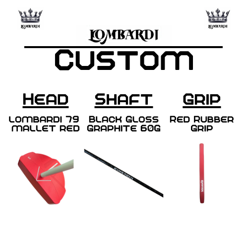 Lombardi Golf Custom Red 79 Mallet Golf Putter