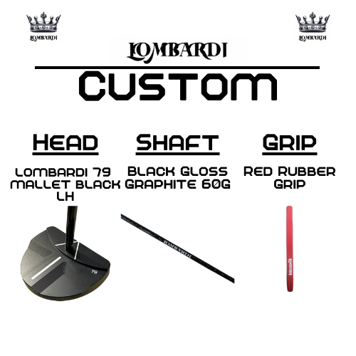 Lombardi Golf Custom Black 79 Mallet Left-Handed Golf Putter