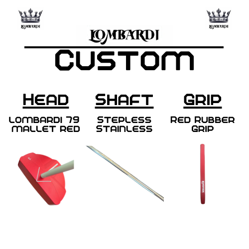 Lombardi Golf Custom Red 79 Mallet Golf Putter