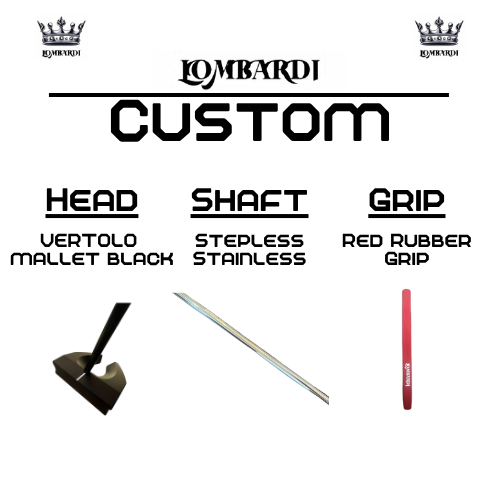 Lombardi Golf Custom Black Vertolo Mallet Golf Putter
