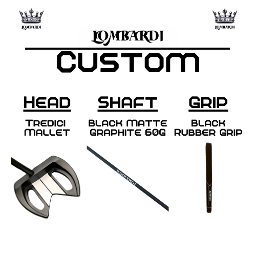 Lombardi Golf Custom Black Tredici Mallet Golf Putter